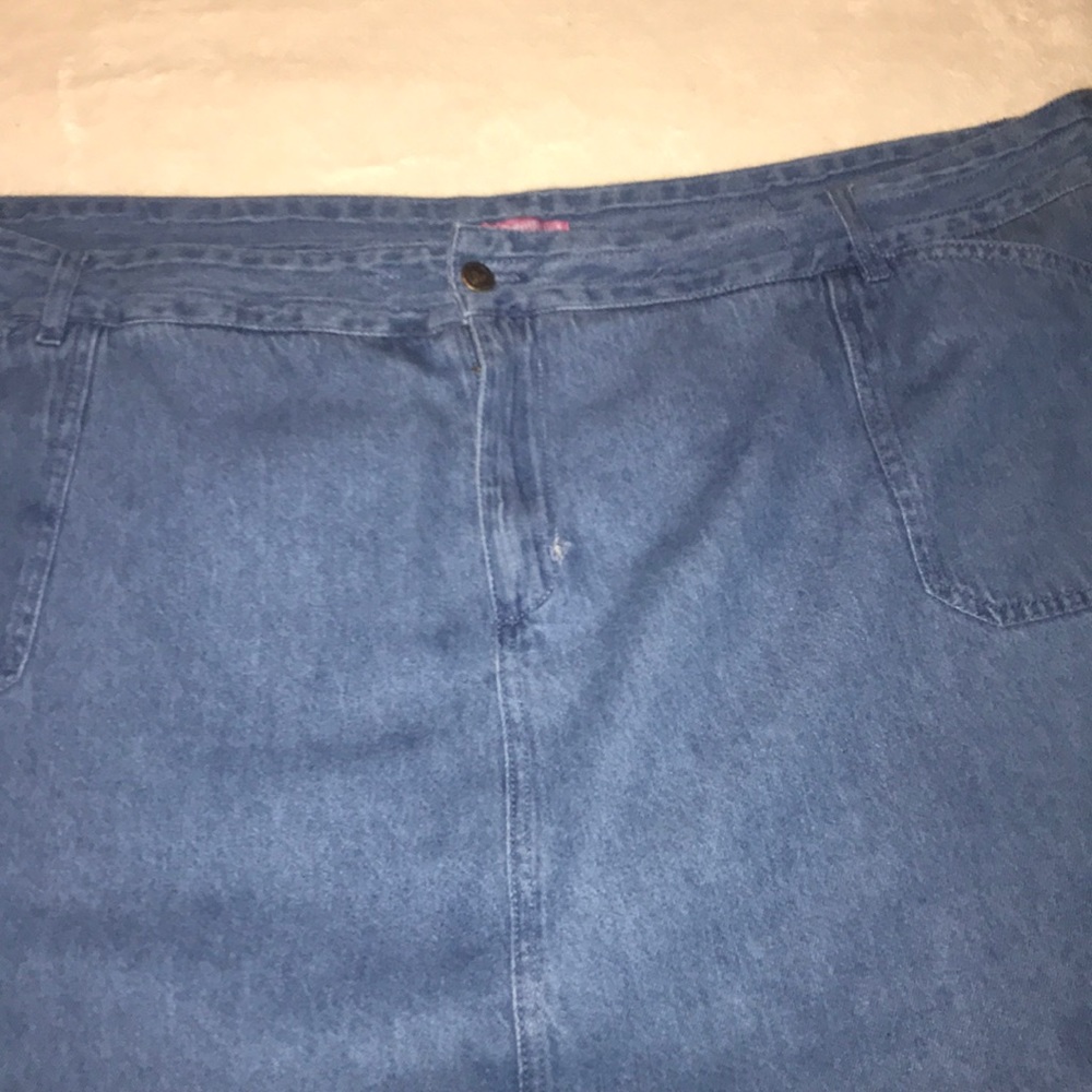 WOMAN WITHIN denim mini skirt